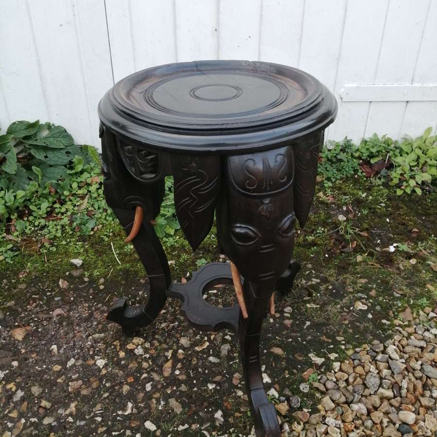 A Late 19th Century Anglo Indian Ebonised Jardiniere Stand/table