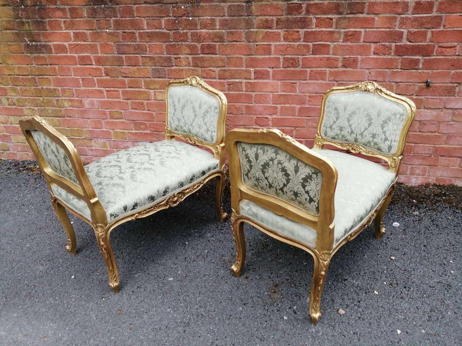 A Superb Pair Of 19th Century French Giltwood Window Seats