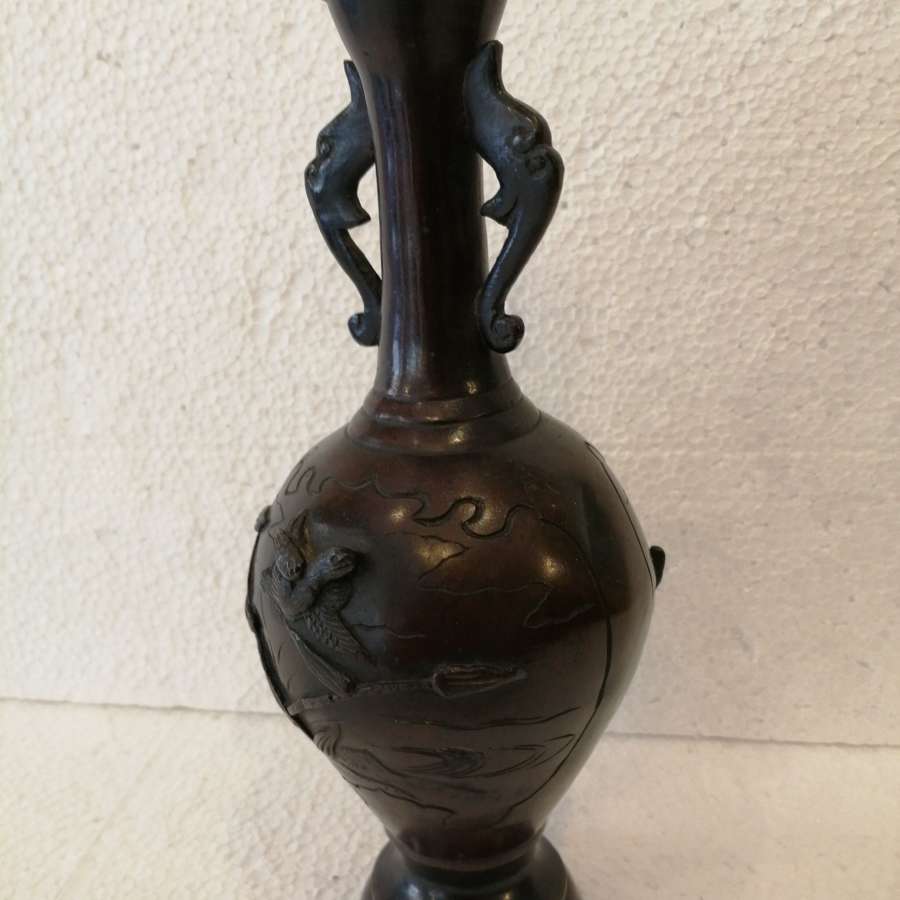 A Fine Quality 19th Century Japanese Bronze Vase