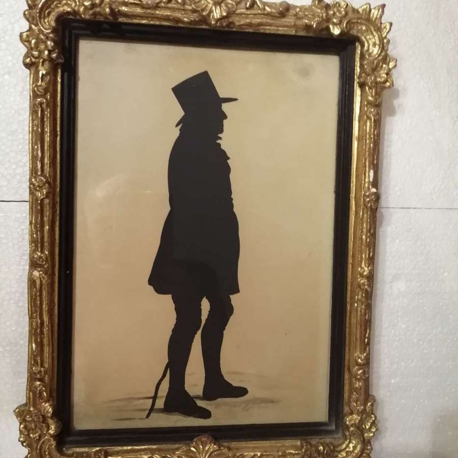 A 19th Century Silhouette Of A Country Gentleman