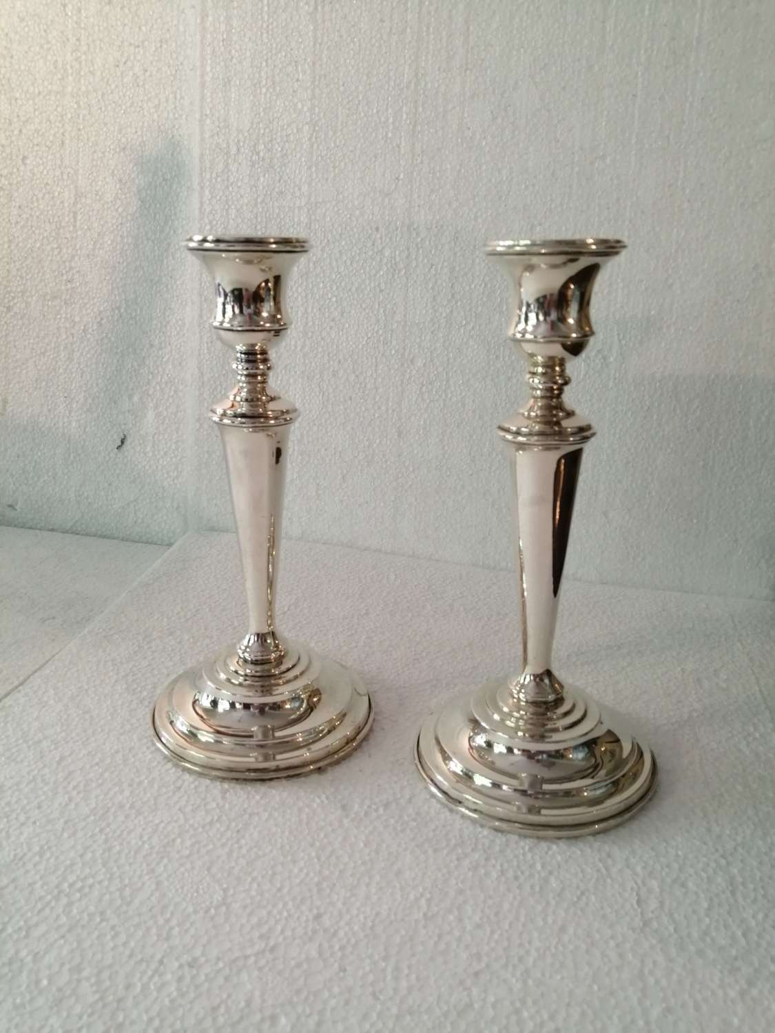 A Super Quality Pair Of Silver Candlesticks