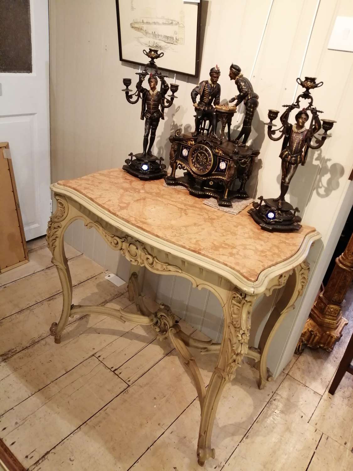 19th Century French Painted Console/ Table