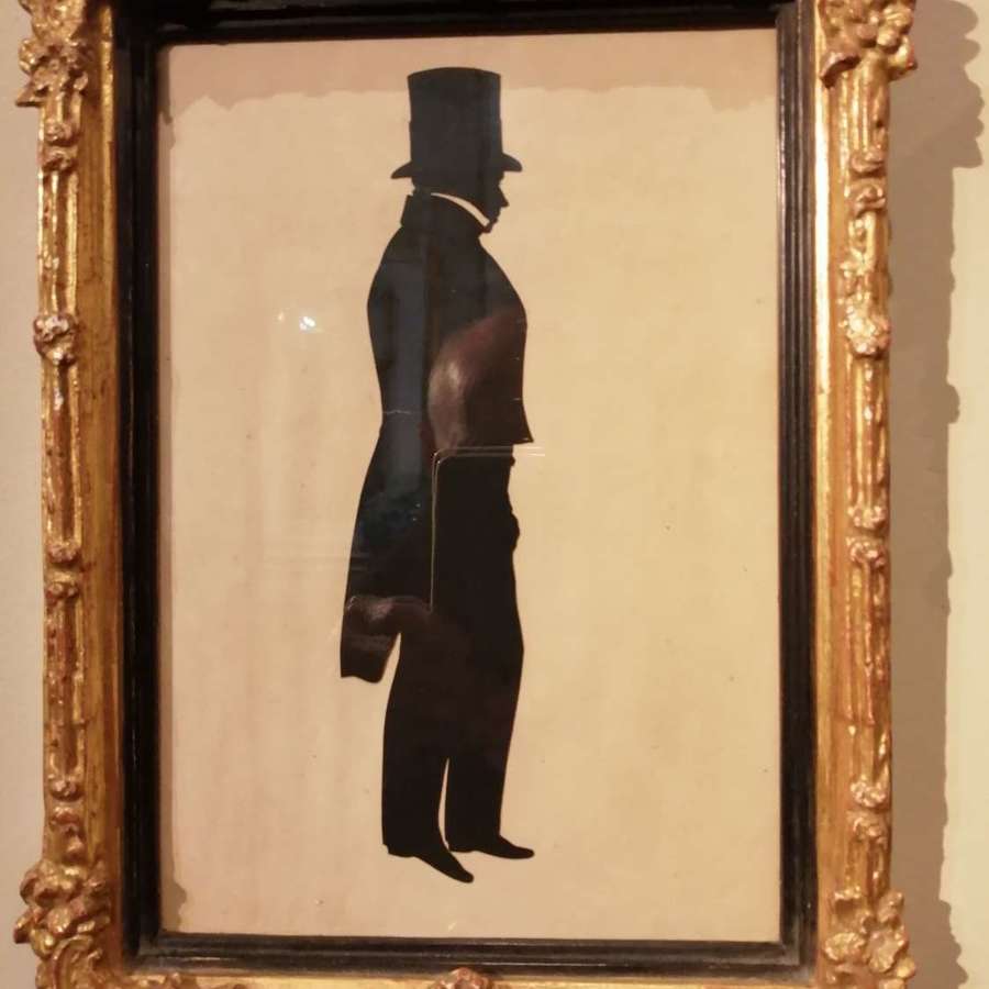 Framed silhouette of a gentleman