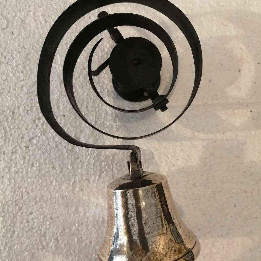 19th century brass & cast iron servants bell