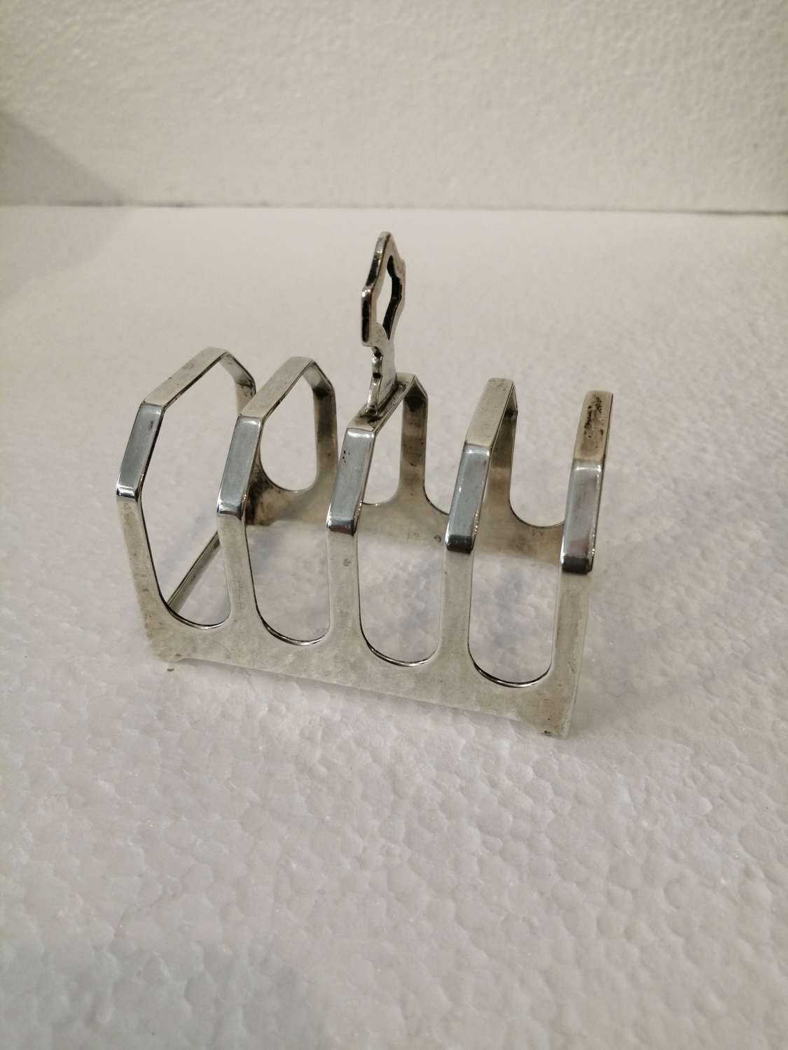 A quality silver art deco period toast rack