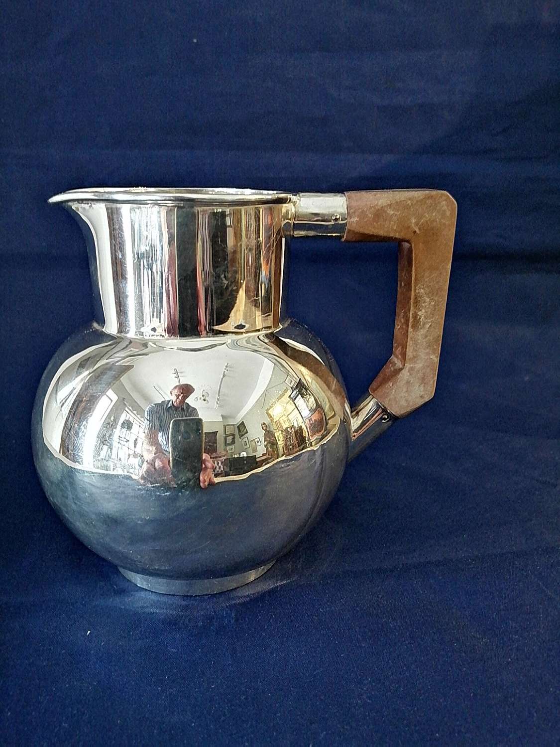 A fine quality silver water jug