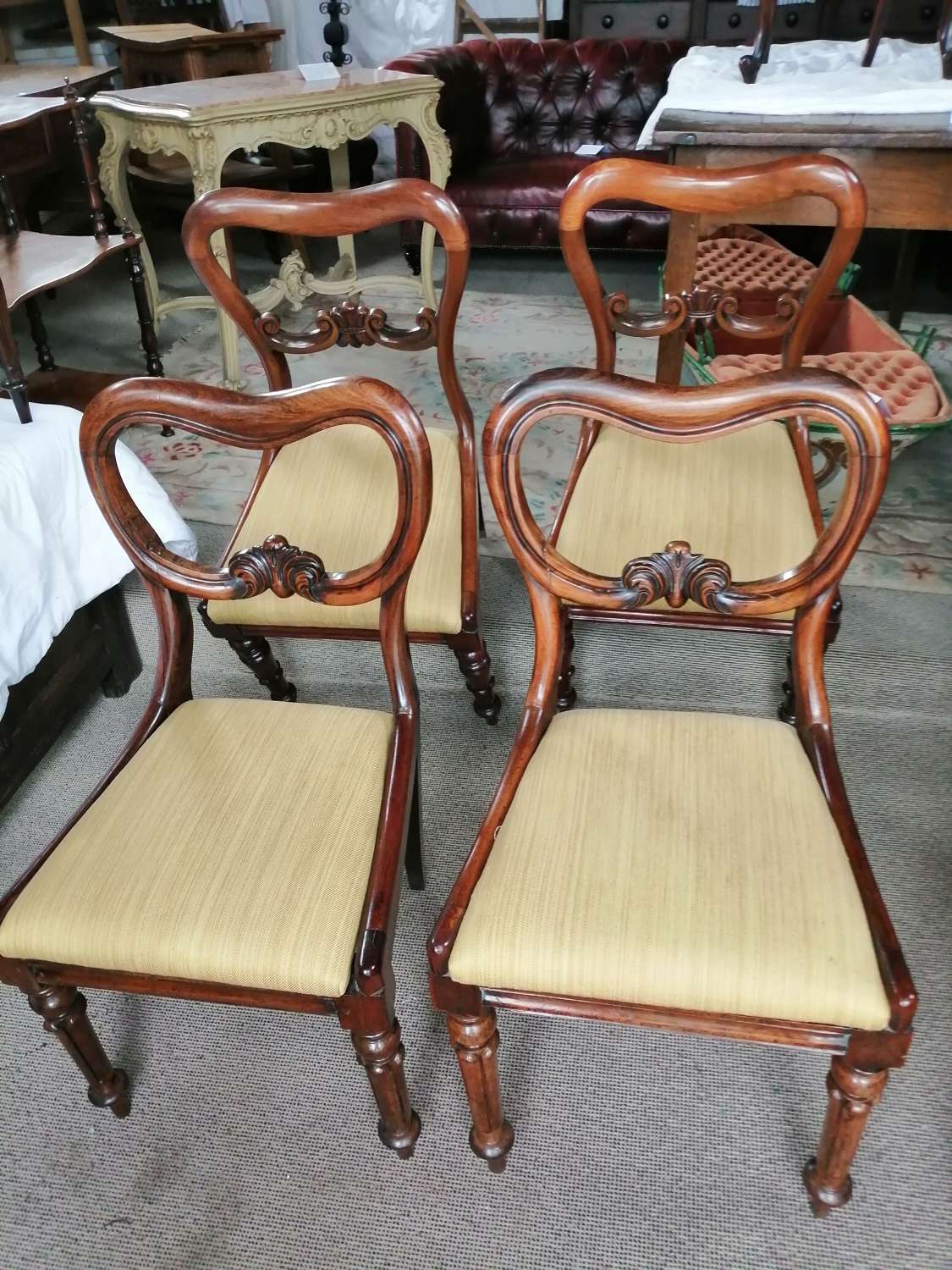 A fine quality set of 4 William IV dining chairs