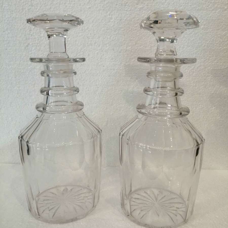 An excellent pair of Georgian decanters