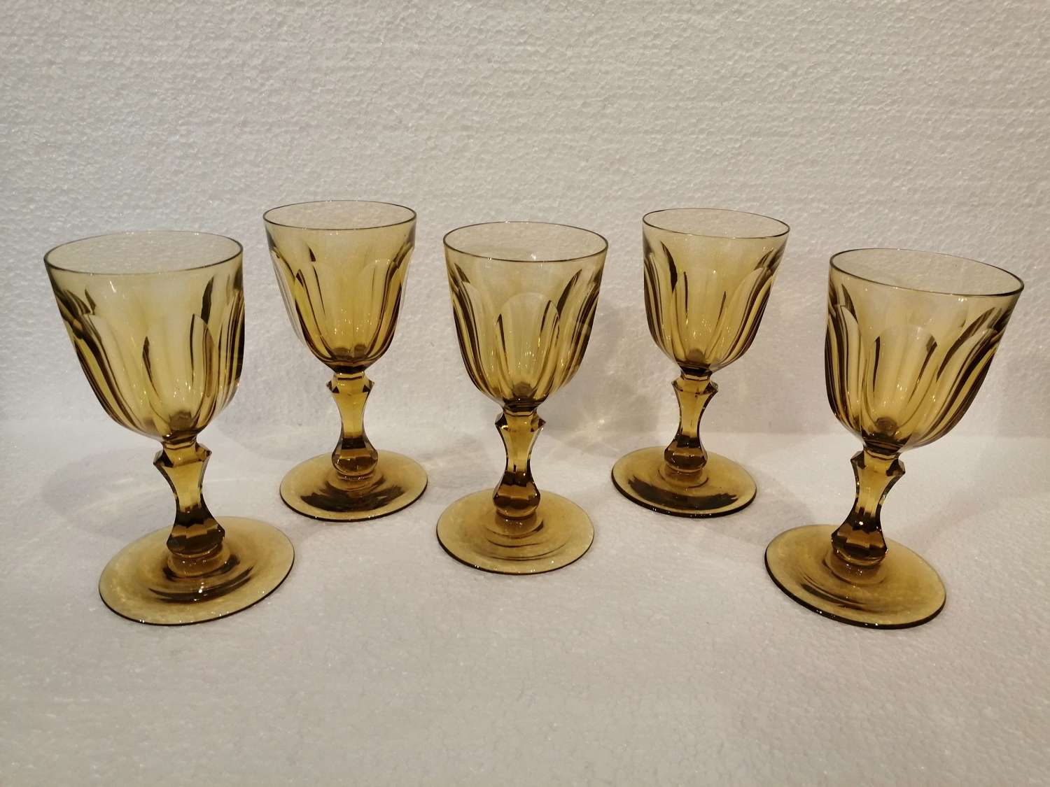 Five 19th century drinking glasses