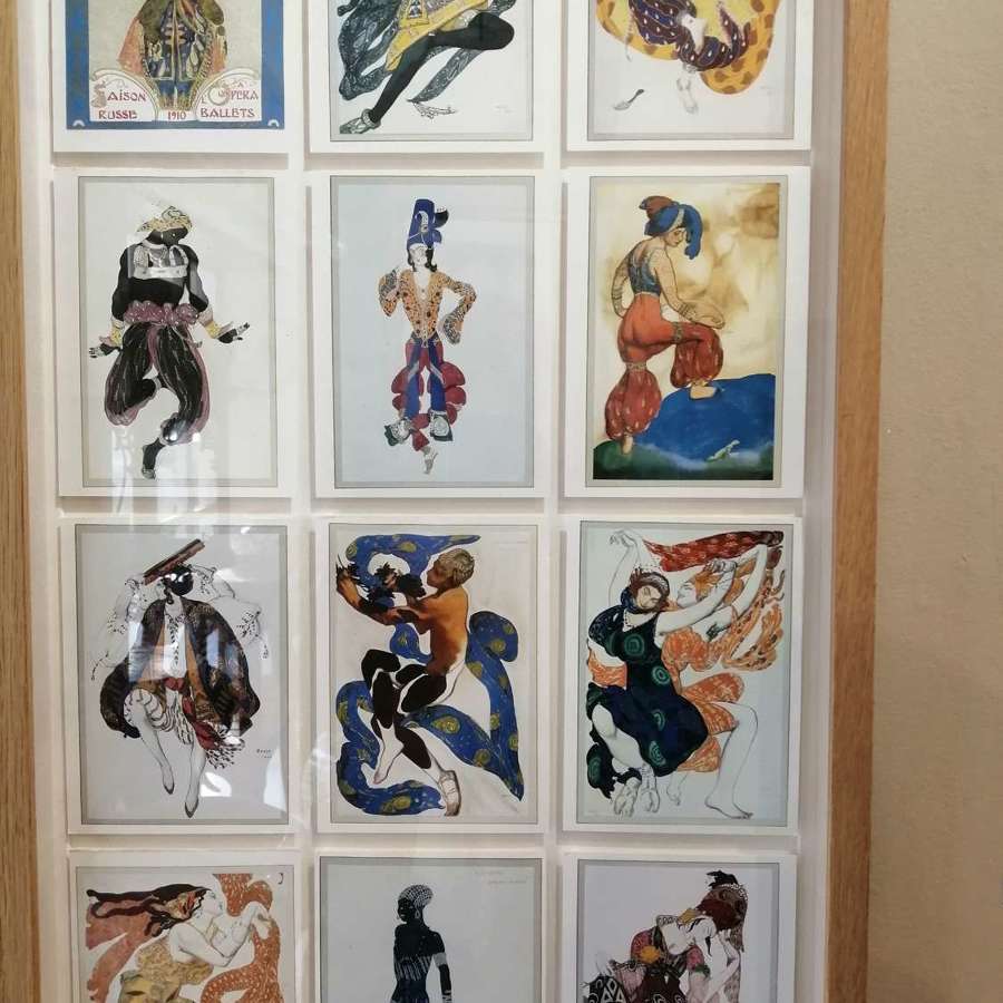 A set of 12 pictorial cards of Russian Ballet