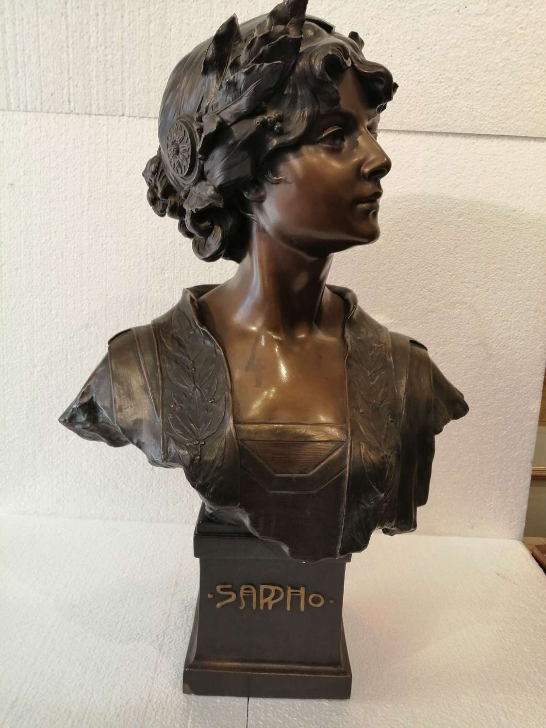 A superb quality plaster bust of Sappho