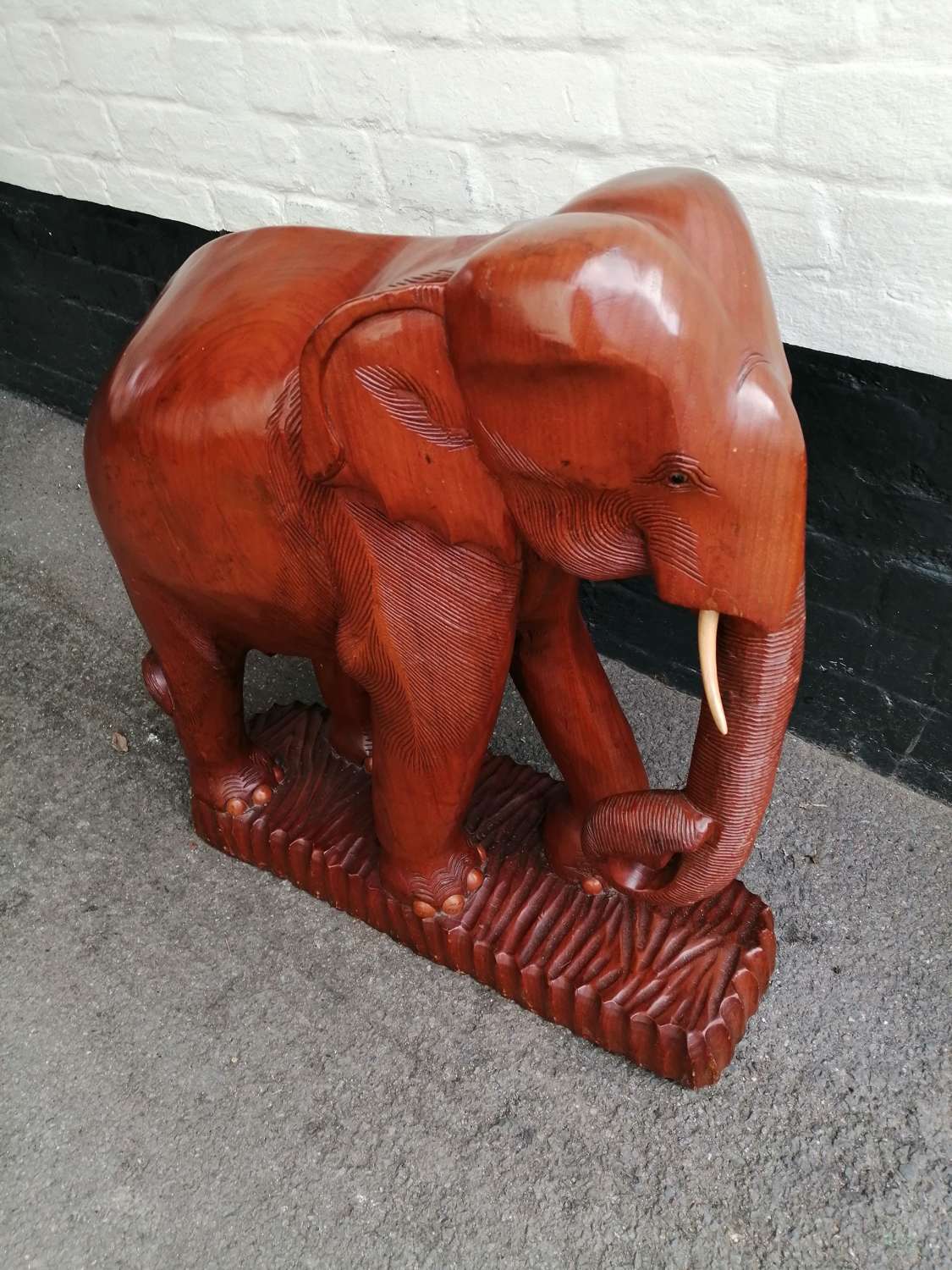An interesting large carving of an Indian elephant