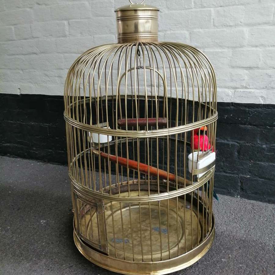 19th century Brass Parrot/Bird cage