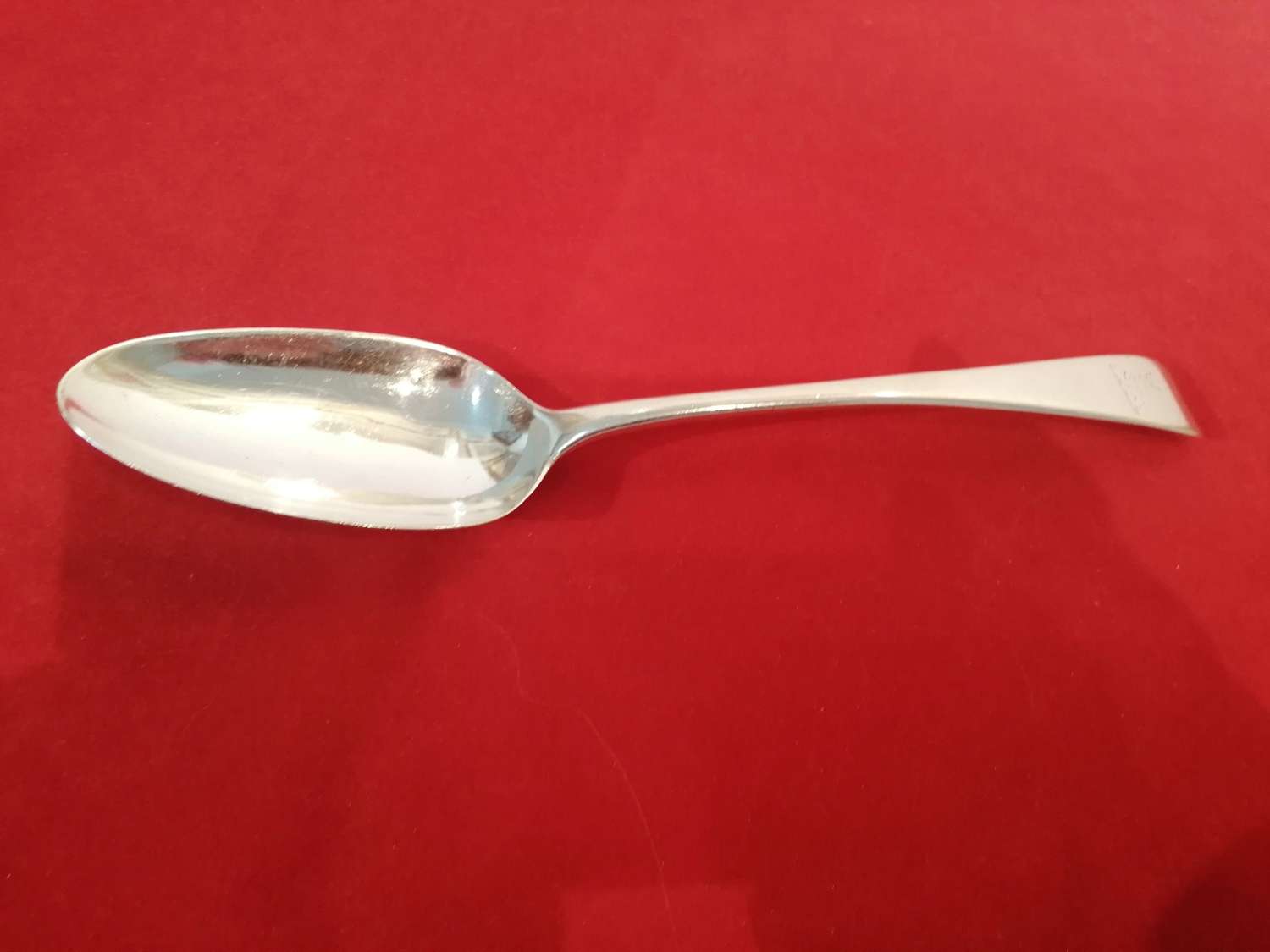 Georgian silver Old English serving spoon