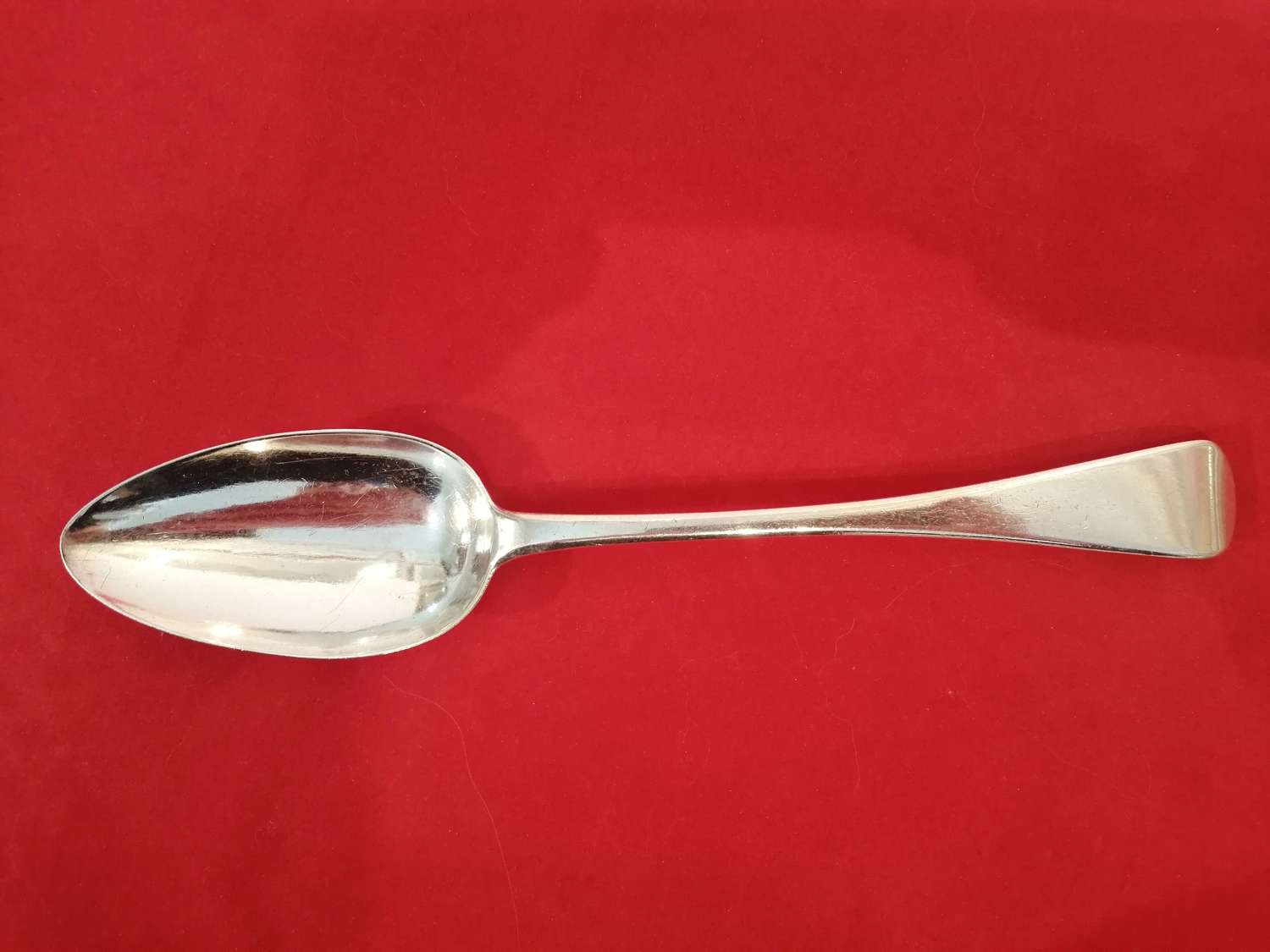 A Georgian Exeter silver serving spoon