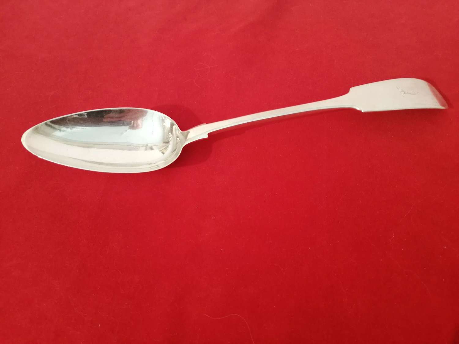 An Irish Dublin silver serving spoon