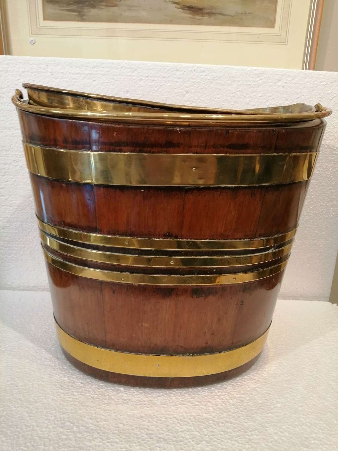 Georgian mahogany brass bound bucket
