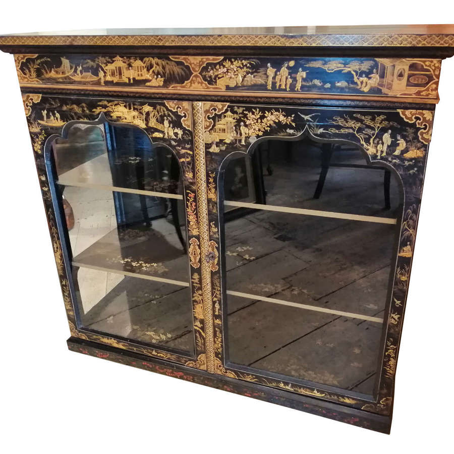 An outstanding 19th century Chinese lacquer display cabinet