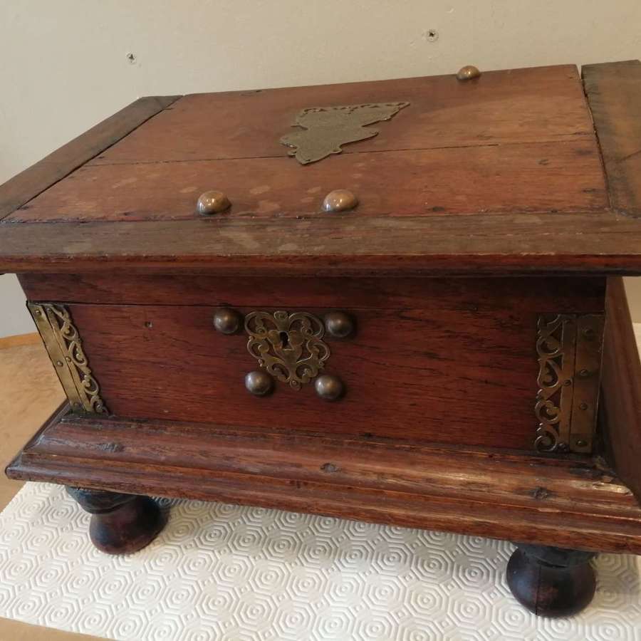 An 18th century Ceylonese Dutch Colonial wooden box