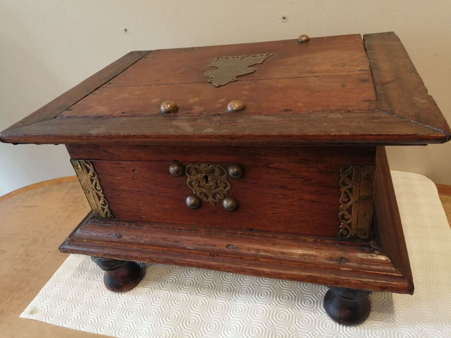 An 18th century Ceylonese Dutch Colonial wooden box