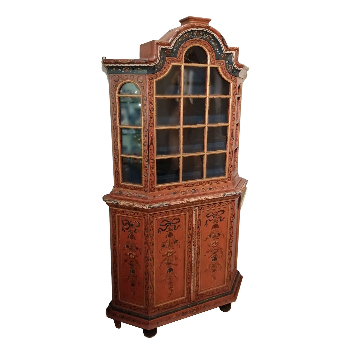 A Dutch painted display cabinet